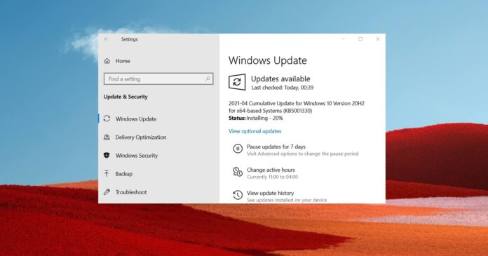Problemas con Windows 10 KB5001330